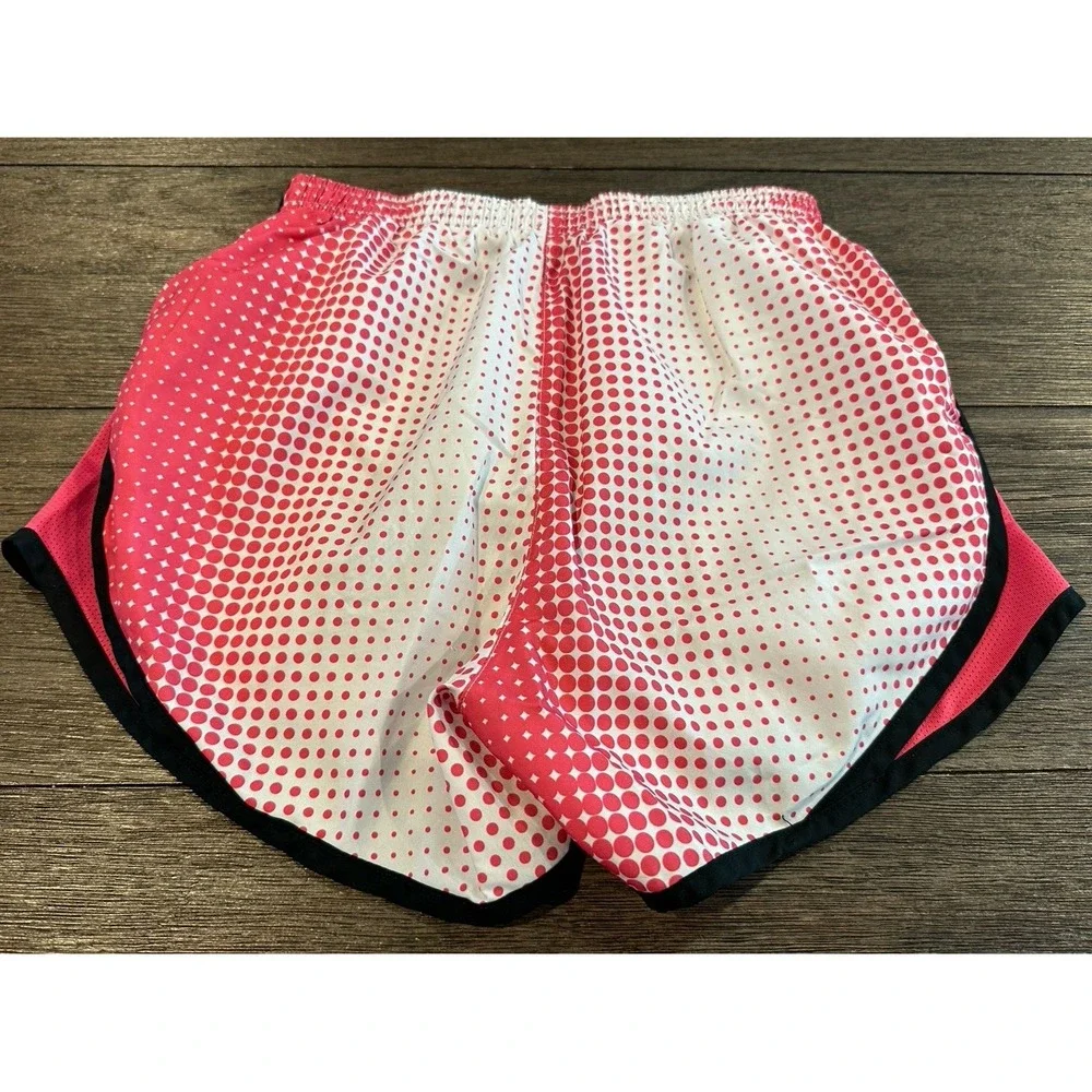 Women's Nike Dri-Fit Athletic Shorts‎ With Liner pink white dots sz XS